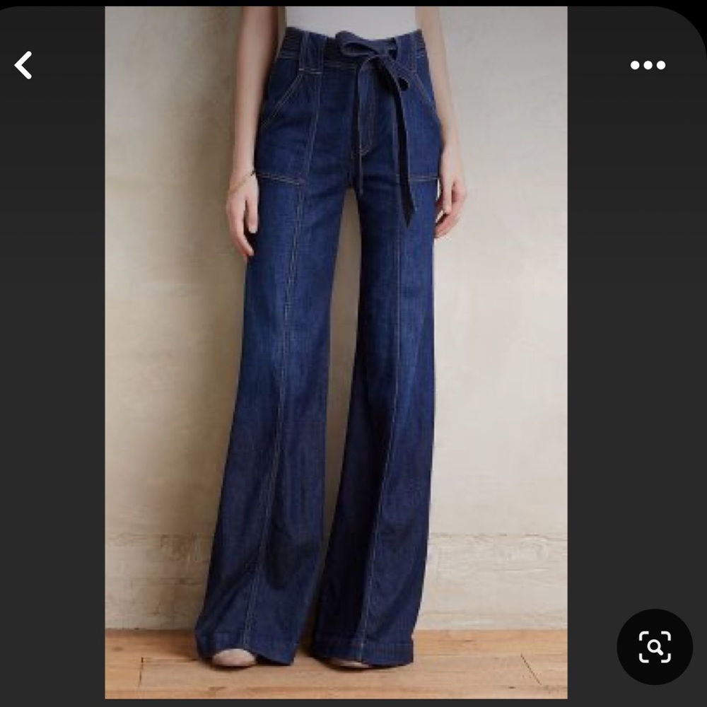 NWT 7 For All Mankind Palazzo Jeans with Belt 👖— size 24